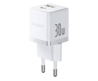 Ładowarka do smartfonów Baseus Ładowarka sieciowa Palm 30W USB-C USB-A biała